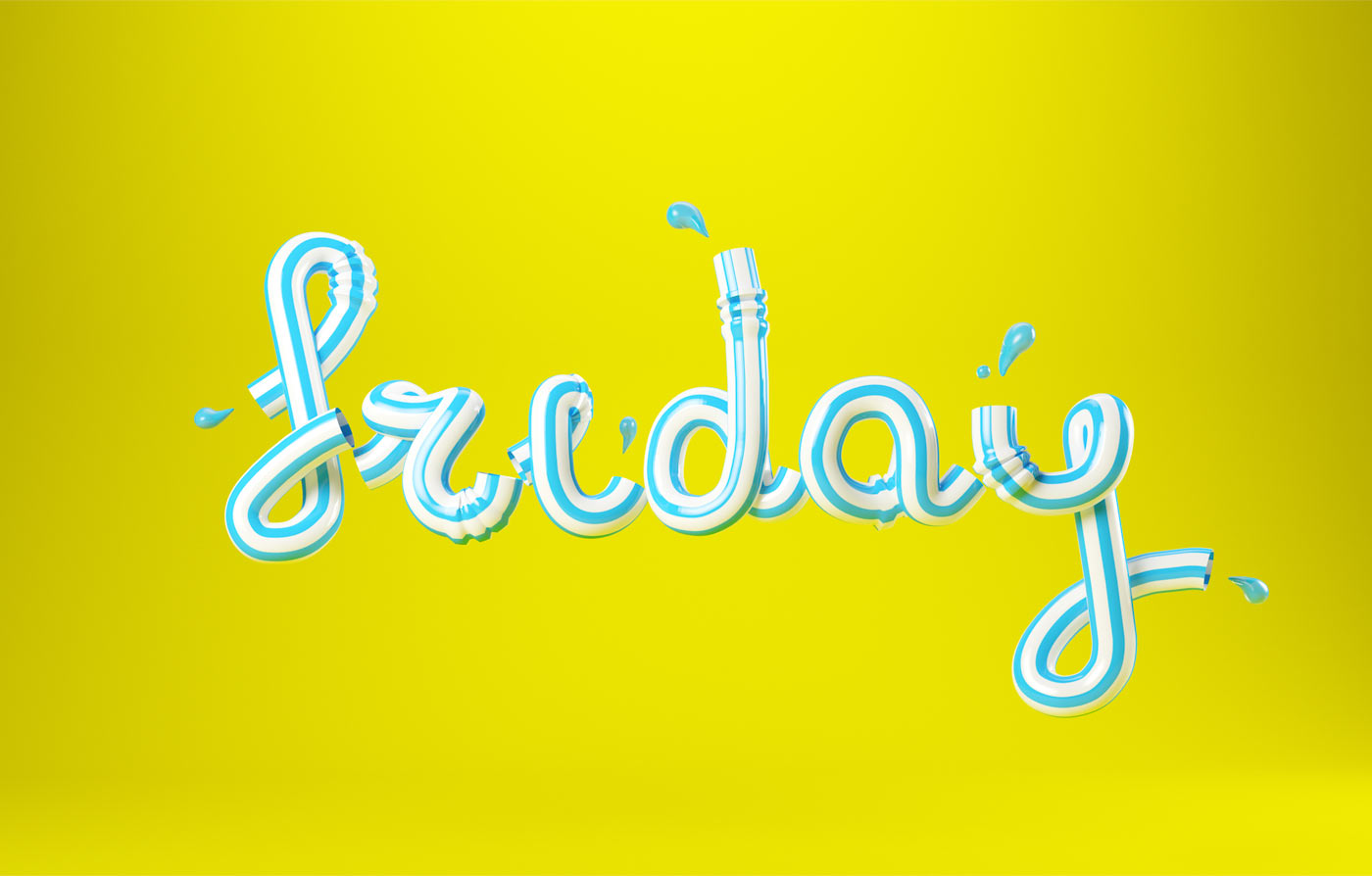 3DLETTERING CESS 3D 3DTYPE LETTERING CGI 3DARTIST DRINK FRIDAY FUN YUMMY