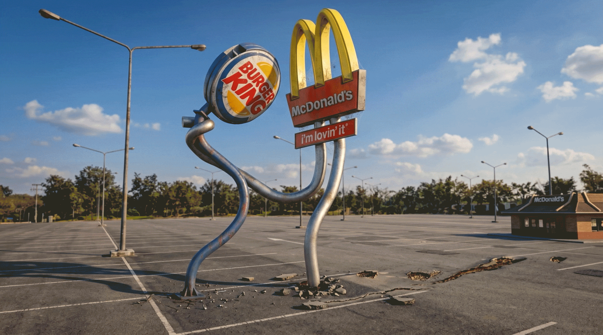 CESS CGI animation featuring Burger King and McDonald’s