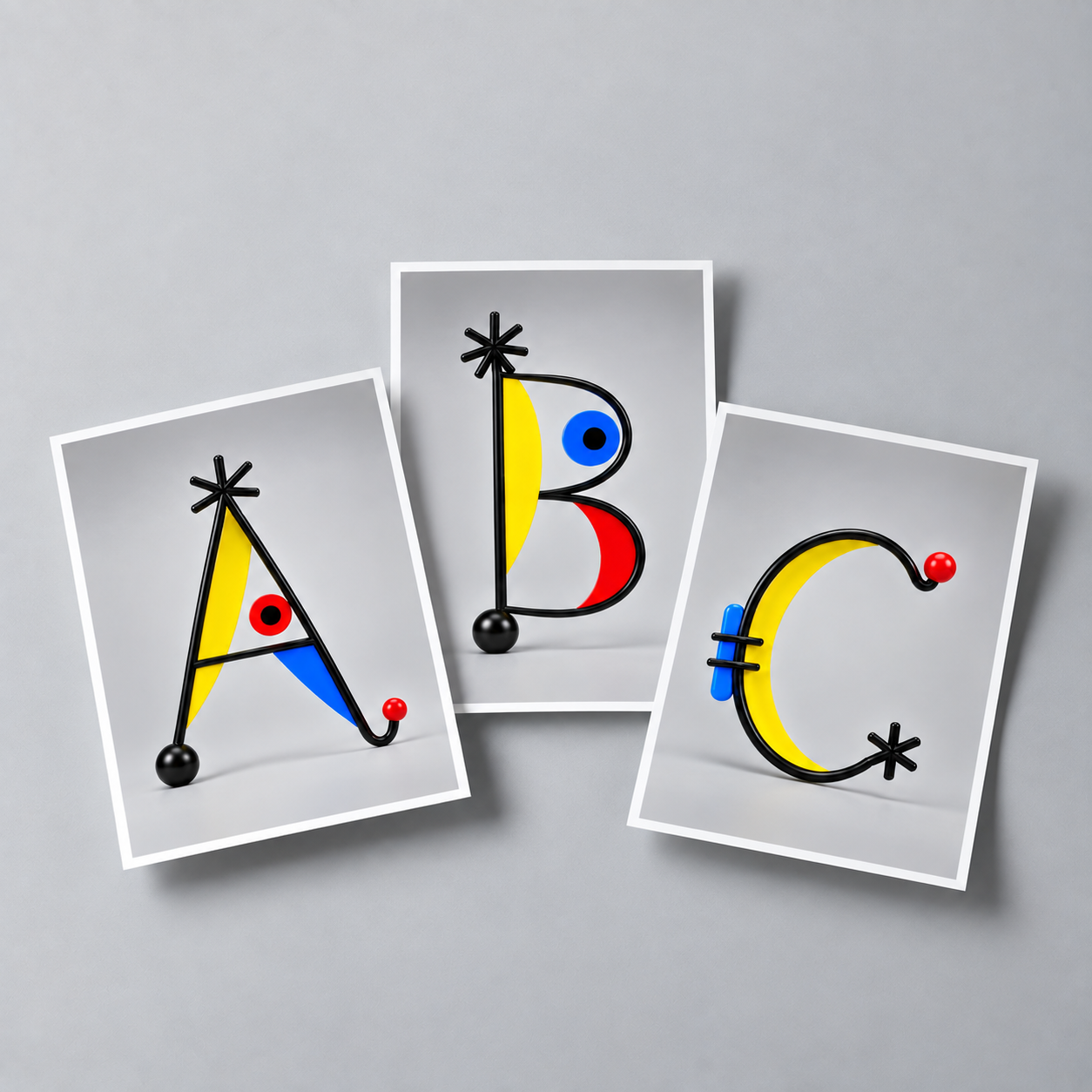 The Artist Series - Miró inspired alphabet mockup