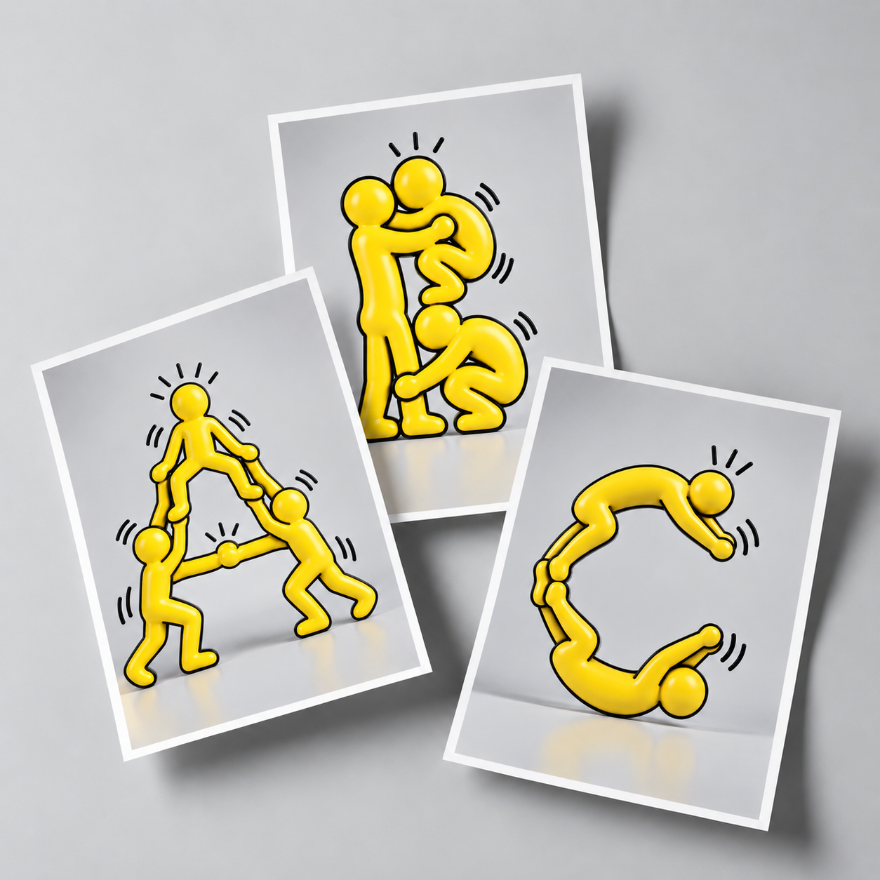 The Artist Series - Keith Haring inspired alphabet mockup